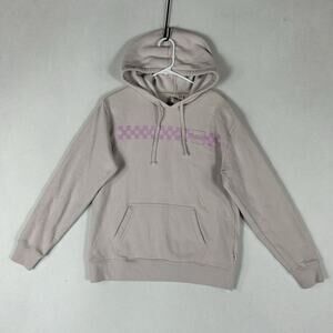 Vans Off The Wall Hoodie Men's Small Rose Pink Fleece Pullover Sweatshirt Skater